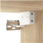 vidaXL Mobile a Specchio con LED Rovere Sonoma 76x15x55 cm