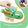 VORENUS Sensoriel Jouet Dinosaure Montessori 1 an, Eveil Motricité Fine Jeu Éducatif pour Bébé 12 18 Mois, Pâques Cadeau Enfant 
