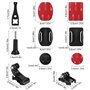Fixations Adhésives Incurvées, Plates, Patchs Adhésifs Double Face 3M, Casque Support de Fixation, Convient pour GoPro Hero 4567