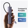 UGREEN Revodok 105 Hub USB C HDMI 4K PD 100W Charge Multi Data Ports 5Gbps 5 en 1 Adaptateur USB C vers HDMI Compatible avec iPh