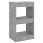 vidaXL Libreria/Divisorio Grigio Cemento 40x30x72 cm
