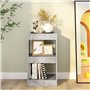 vidaXL Libreria/Divisorio Grigio Cemento 40x30x72 cm