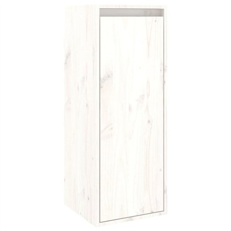 vidaXL Pensile Bianco 30x30x80 cm in Legno Massello di Pino