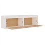 Armoires murales 2 pcs Blanc 60x30x35 cm Bois de pin massif
