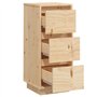 Credenze 2 pz 32x34x75 cm in Legno Massello di Pino