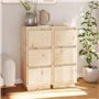 Credenze 2 pz 32x34x75 cm in Legno Massello di Pino