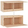 Armoire murale 80x30x35 cm Bois de pin massif