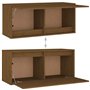 vidaXL Pensile Marrone Miele 80x30x35 cm in Legno Massello di Pino
