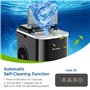 CUMEOD Machine à Glaçons, 12kg en 24h, 8 Glaçons en 6-10 Minutes, Machine a Glacons à Affichage LED de Comptoir 120W avec Capteu