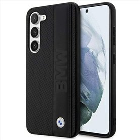 Coque pour BMW BMHCS23S22RDPK S23 S911 Noir Étui rigide en cuir texturé et rayé