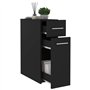 vidaXL Armadietto da Farmacia Nero 20x45,5x60 cm in Truciolato