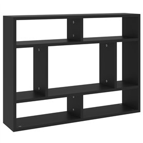 vidaXL Scaffale a Parete Nero 75x16x55 cm in Truciolato
