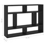 vidaXL Scaffale a Parete Nero 75x16x55 cm in Truciolato