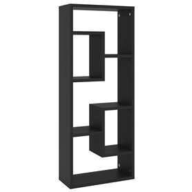 vidaXL Scaffale a Parete Nero 36x16x90 cm in Truciolato