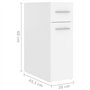 vidaXL Armadietto da Farmacia Bianco 20x45,5x60 cm in Multistrato