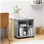 Mobiletto con Rotelle Grigio Cemento 60x45x60 cm in Truciolato