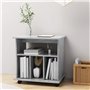 Mobiletto con Rotelle Grigio Cemento 60x45x60 cm in Truciolato