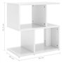 Table de chevet Blanc brillant 50x30x51,5 cm Aggloméré