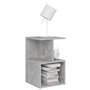 vidaXL Comodini 2 pz Grigio Cemento 35x35x55 cm in Truciolato