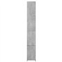 Armoire de bain gris béton 25x26,5x170 cm bois d'ingénierie