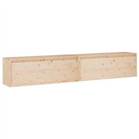 Armoires murales 2 pcs 100x30x35 cm Bois de pin massif