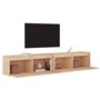 Armoires murales 2 pcs 100x30x35 cm Bois de pin massif