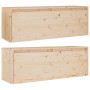 Armoires murales 2 pcs 100x30x35 cm Bois de pin massif