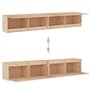 Armoires murales 2 pcs 100x30x35 cm Bois de pin massif