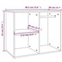 Armoire de dressing Blanc brillant 80x40x65cm Bois d'ingénierie