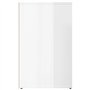 Armoire de dressing Blanc brillant 80x40x65cm Bois d'ingénierie