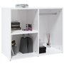 Armoire de dressing Blanc brillant 80x40x65cm Bois d'ingénierie
