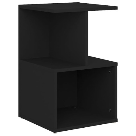 Comodino Nero 35x35x55 cm in Truciolato