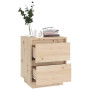 vidaXL Comodino 40x35x50 cm in Legno Massello di Pino