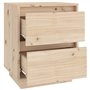 vidaXL Comodino 40x35x50 cm in Legno Massello di Pino