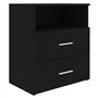 Table de chevet Noir 50x32x60 cm
