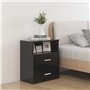 Table de chevet Noir 50x32x60 cm