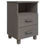 vidaXL Comodini HAMAR 2 pz Grigio Chiaro 40x35x62 cm Legno di Pino