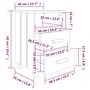vidaXL Comodini HAMAR 2 pz Grigio Chiaro 40x35x62 cm Legno di Pino