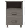 vidaXL Comodini HAMAR 2 pz Grigio Chiaro 40x35x62 cm Legno di Pino