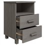 vidaXL Comodini HAMAR 2 pz Grigio Chiaro 40x35x62 cm Legno di Pino