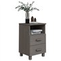 vidaXL Comodini HAMAR 2 pz Grigio Chiaro 40x35x62 cm Legno di Pino