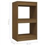 Bibliothèque VidaXL Marron miel 40x30x71,5 cm Bois de pin massif Étagère murale simple Transitionnelle
