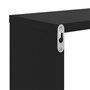 Étagères murales 2 pcs Noir 100x15x20 cm Aggloméré