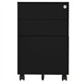 vidaXL Schedario Mobile Nero 39x45x60 cm in Acciaio