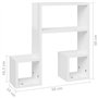 Étagères murales 2 pcs Blanc brillant 50x15x50 cm Aggloméré