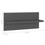 Mensole a Muro 4 pz Grigie 40x11,5x18 cm in Truciolato