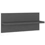 Mensole a Muro 4 pz Grigie 40x11,5x18 cm in Truciolato