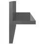 Mensole a Muro 2 pz Grigio Lucido 40x11,5x18 cm