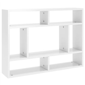 Étagère murale Blanc brillant 75x16x55 cm Aggloméré