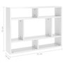 Étagère murale Blanc brillant 75x16x55 cm Aggloméré